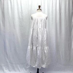 Universal Thread White Cotton Eyelet MIDI  Dress